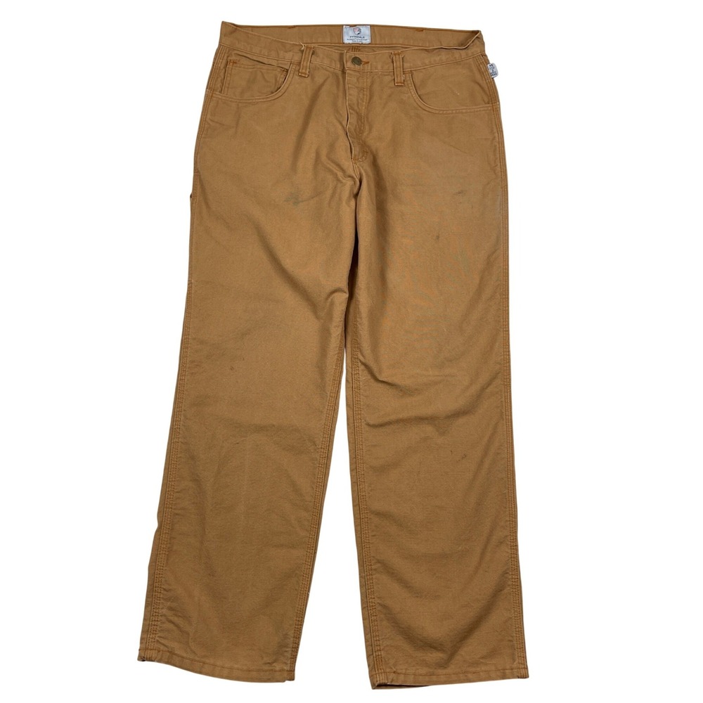 Tyndale FR Work Pants Mens 38x30 Brown‎ Arc Rated Flame Resistant Made in USA